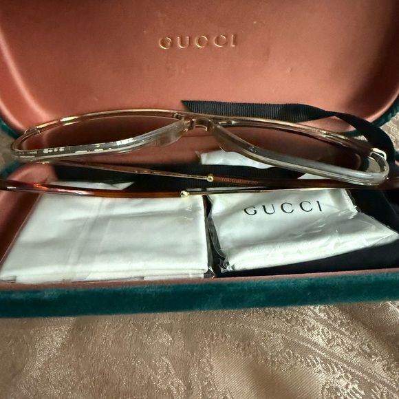 GUCCI Unisex GG0200S 004 Brown/Blue 57-14-145 Sunglasses - Picture 6 of 10